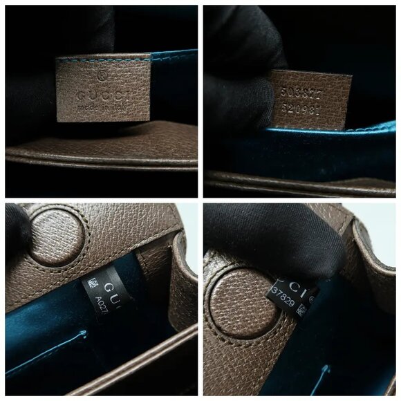 GUCCI Ophidia Chain Small Brown Canvas Shoulder Bag 1126-012225 - Picture 11 of 12